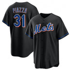 NY.Mets #31 Mike Piazza Black 2022 Cool Base Stitched Jersey