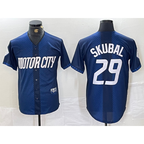 D.Tigers #29 Tarik Skubal 2024 Navy City Connect Cool Base Limited Stitched Jersey