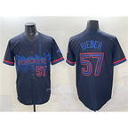 TB.Jays #57 Shane Bieber Navy 2024 City Connect Limited Stitched Jersey