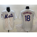 NY.Mets #18 Darryl Strawberry White 2025 Spring Training Cool Base Stitched Jersey