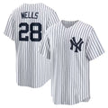 NY.Yankees #28 Austin Wells White Home Replica Jersey