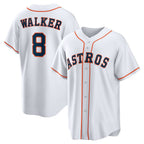 H.Astros #8 Christian Walker White Home Replica Jersey