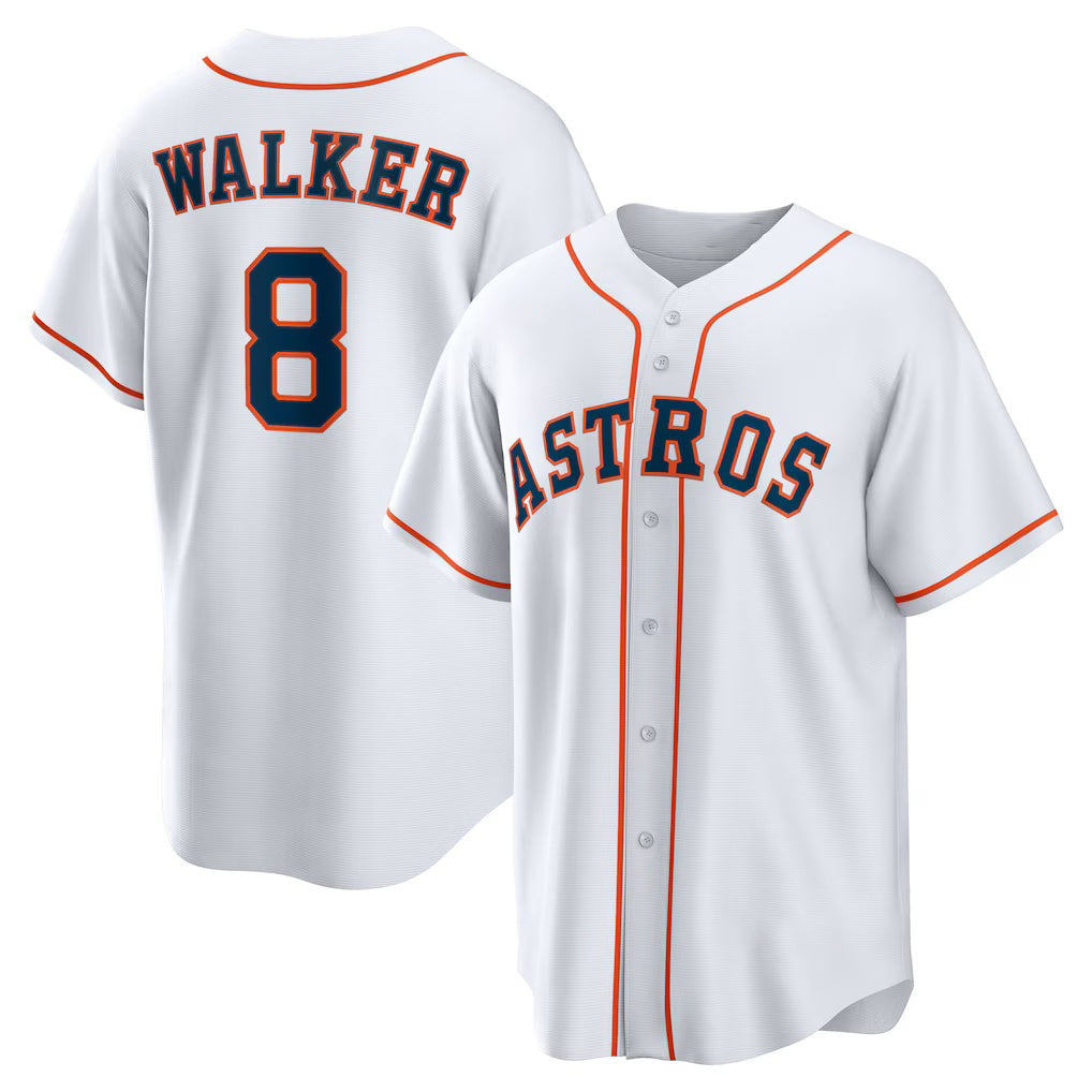 H.Astros #8 Christian Walker White Home Replica Jersey