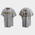 P.Pirates #15 Oneil Cruz Gray Road Cool Base Jersey