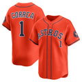 H.Astros #1 Carlos Correa Orange Alternate Limited Player Jersey