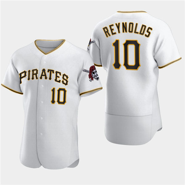 P.Pirates #10 Bryan Reynolds White Home Flex Base Jersey