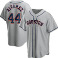 H.Astros #44 Yordan Alvarez Grey Cool Base Stitched Jersey