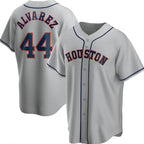 H.Astros #44 Yordan Alvarez Grey Cool Base Stitched Jersey