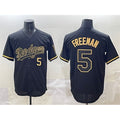 LA.Dodgers #5 Freddie Freeman Black Gold Limited Stitched Jersey