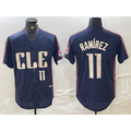 C.Guardians #11 Jose Ramirez Number Navy 2024 City Connect Limited Stitched Jersey