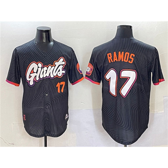 SF.Giants #17 Heliot Ramos Anthracite 2025 City Connect Limited Stitched Jersey