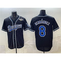 LA.Dodgers #8 Enrique Hernandez Black Fashion 2025 World Series Cool Base Stitched Jersey