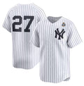 NY.Yankees #27 Giancarlo Stanton White 2024 World Series Home Limited Stitched Jersey
