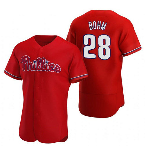 P.Phillies #28 Alec Bohm Red Alternate Jersey