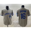 KC.Royals #16 Bo Jackson Gray 2024 Away Limited Stitched Baseball Jersey