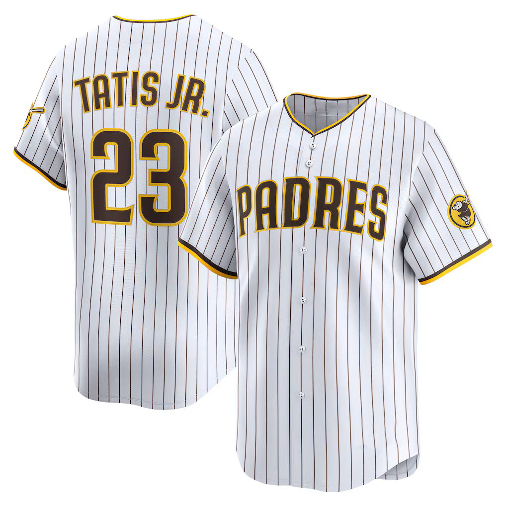 SD.Padres #23 Fernando Tatis Jr. White Home Limited Player Jersey