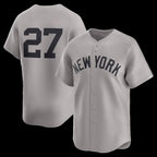 NY.Yankees #27 Giancarlo Stanton Gray Road Limited Player Jersey