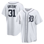 D.Tigers #31 Riley Greene White Replica Player Jersey