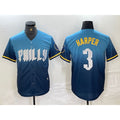 P.Phillies #3 Bryce Harper Blue 2024 City Connect Limited Stitched Jersey