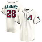 A.Diamondbacks #28 Nolan Arenado Cream Home Limited Stitched Jersey