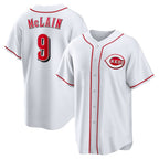 C.Reds #9 Matt McLain White Home Replica Jersey