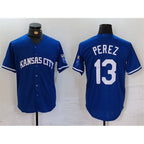 KC.Royals #13 Salvador Perez Royal Cool Base Stitched Jersey