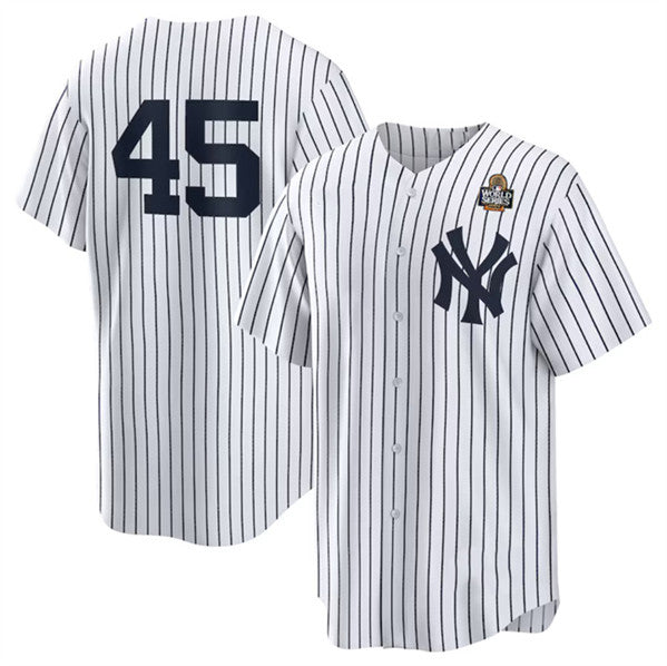 NY.Yankees #45 Gerrit Cole White 2024 World Series Cool Base Stitched  Jersey