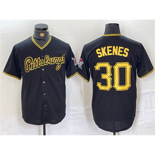 P.Pirates #30 Paul Skenes Black Stitched Jersey