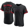 C.Reds #55 Brandon Williamson Black 2023 City Connect Cool Base Stitched Jersey