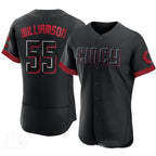 C.Reds #55 Brandon Williamson Black 2023 City Connect Cool Base Stitched Jersey