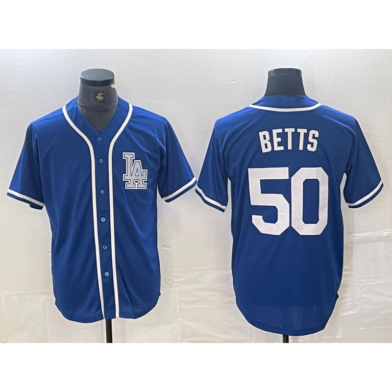 LA.Dodgers #50 Mookie Betts Blue Cool Base Stitched Jersey