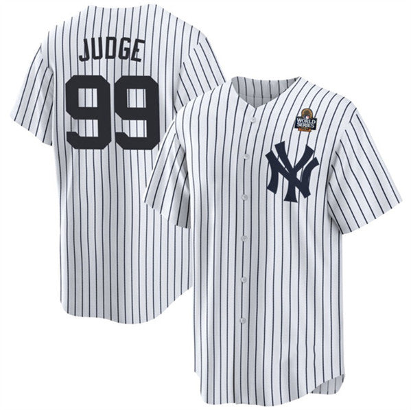 NY.Yankees #99 Aaron Judge White 2024 World Series With Name Cool Base Stitched  Jersey