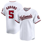 W.Nationals #5 CJ Abrams White Home Limited Player Jersey