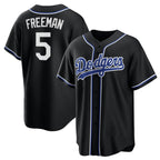 LA.Dodgers #5 Freddie Freeman Black Lights Out Limited Stitched Jersey