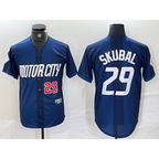 D.Tigers #29 Tarik Skubal Number 2024 Navy City Connect Cool Base Limited Stitched Jersey