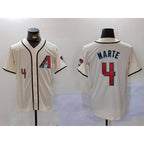 A.Diamondback #4 Ketel Marte Number Cream Cool Base Limited Stitched Jersey