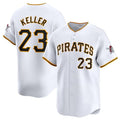 P.Pirates #23 Mitch Keller White Home Limited Stitched Jersey