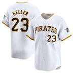 P.Pirates #23 Mitch Keller White Home Limited Stitched Jersey