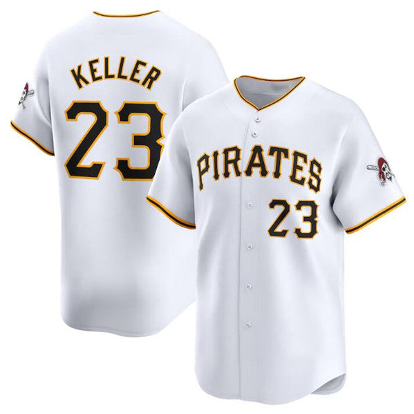 P.Pirates #23 Mitch Keller White Home Limited Stitched Jersey