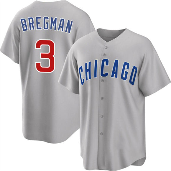 C.Cubs #3 Alex Bregman Gray 2026 Cool Base Limited Stitched Jersey
