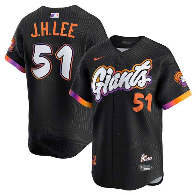 SF.Giants #51 Jung Hoo Lee Anthracite 2025 City Connect Limited Stitched Jersey