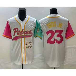 SD.Padres #23 Fernando Tatis Jr. Number White NEW 2023 City Connect Cool Base 2 Stitched Jersey