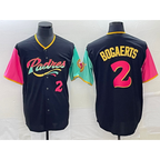 SD.Padres #2 Xander Bogaerts Number 2022 Black City Connect Cool Base Stitched Jersey