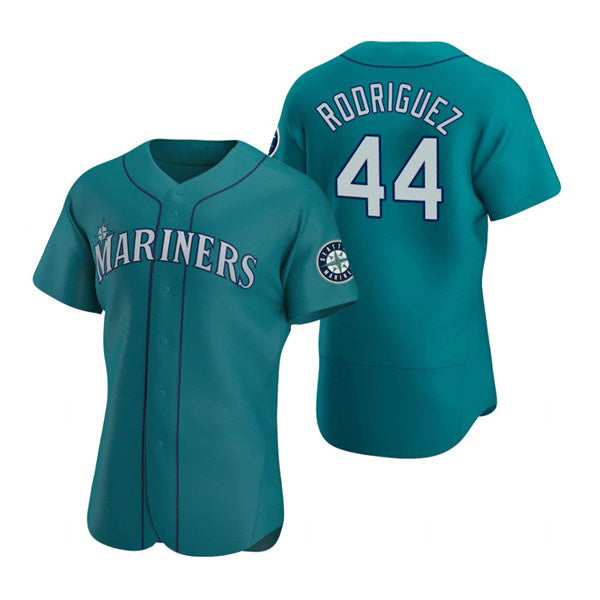 S.Mariners #44 Julio rodriguez Aqua Flex Base Stitched Jersey