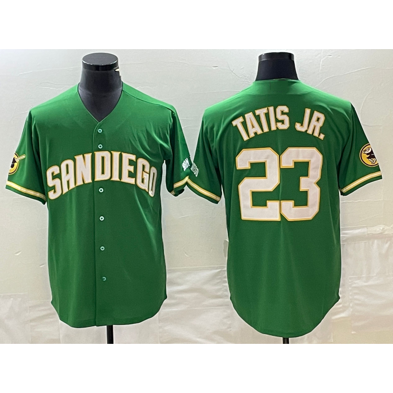 SD.Padres #23 Fernando Tatis Jr. Green Cool Base Stitched Jersey