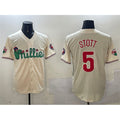 P.Phillies #5 Bryson Stott Cream Phanatic Limited Stitched Jersey