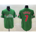 P.Phillies #7 Trea Turner Green Phanatic Limited Stitched Jersey