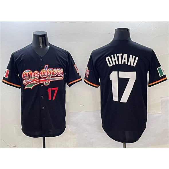 LA.Dodgers #17 Shohei Ohtani Black Mexico Limited Stitched Jersey