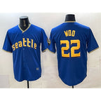 S.Mariners #22 Bryan Woo Royal 2025 Limited Stitched jersey