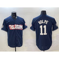 NY.Yankees #11 Anthony Volpe Navy Bronx Graffiti Vapor Limited Stitched  Jersey